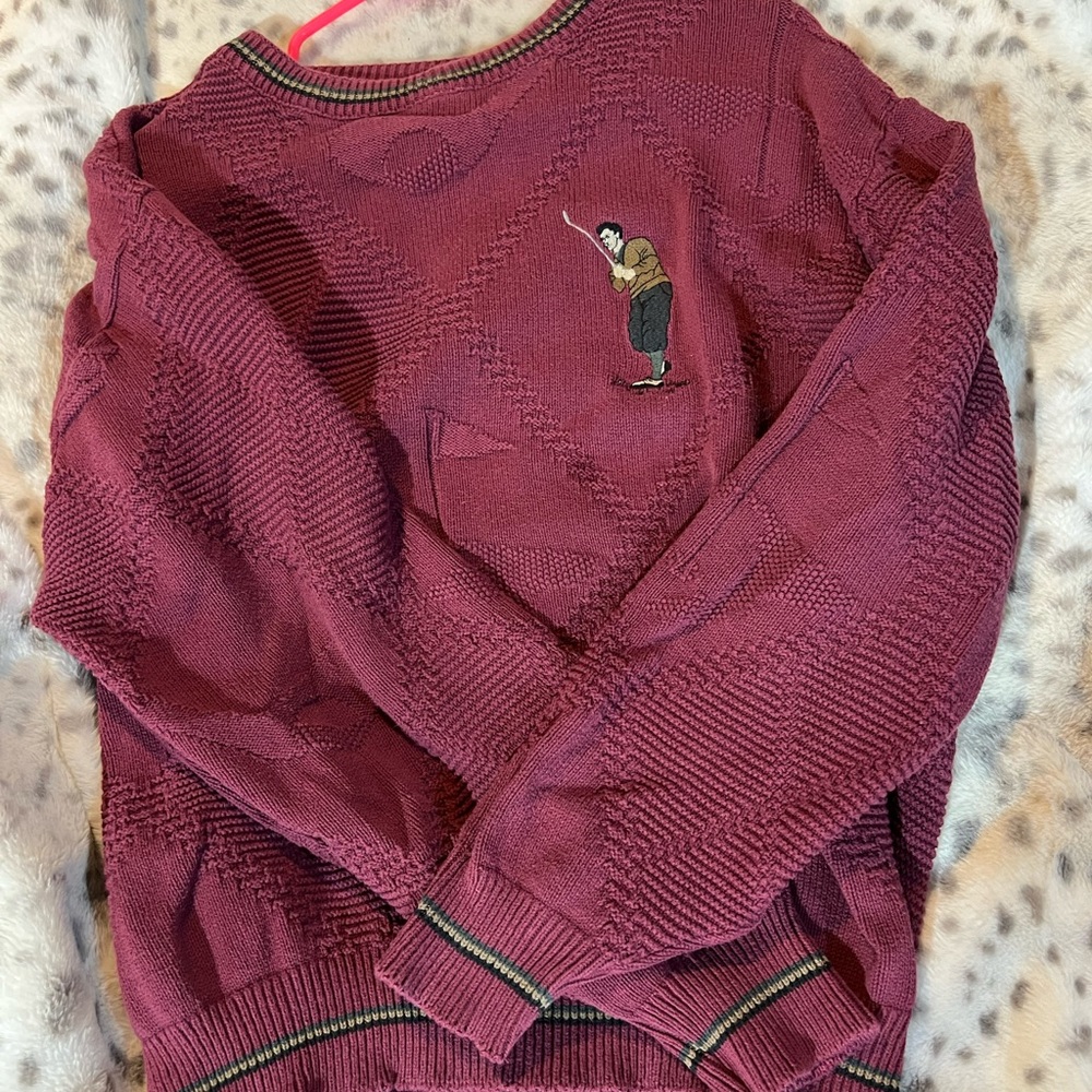 Mens golf sweater